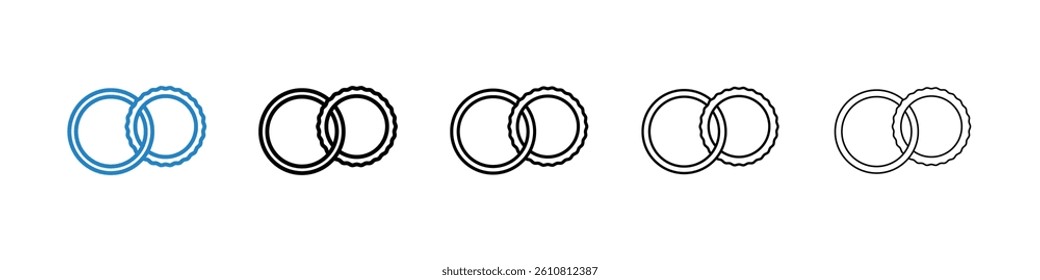 Ring icons collection vectors for web ui