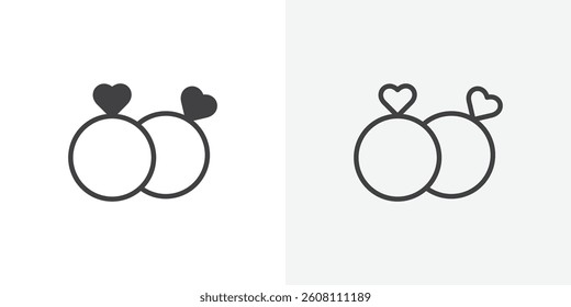Ring icons design. vector icons for ui designs