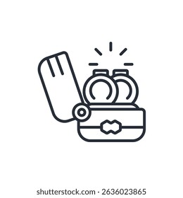 ring icons isolated on White Background. Flat style design