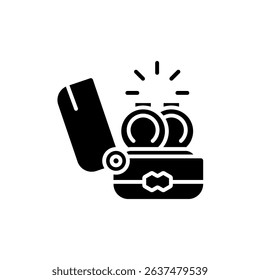 ring icons isolated on White Background. Flat style design