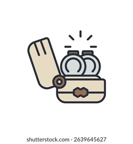 ring icons isolated on White Background. Flat style design