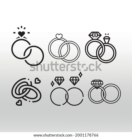 Ring icons  line  isolated or logo isolated sign symbol vector,right icons in filled,outline and stroke style Collection of high quality black style vector illustration