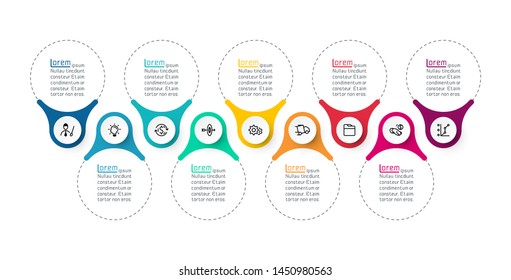 Ring Infographics Bar Vector Graphics.