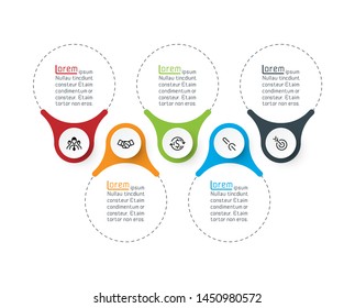 Ring infographics bar vector graphics.