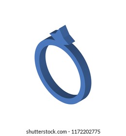 Ring isometric left top view 3D icon
