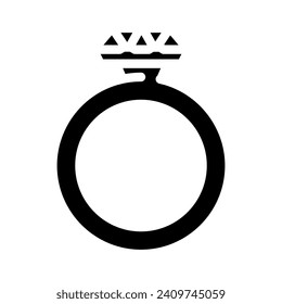 ring jewelry glyph icon vector. ring jewelry sign. isolated symbol illustration