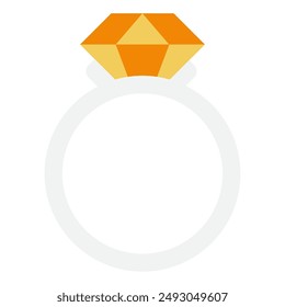 Ring Jewelry lifestyle icon illustration