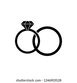 ring jewelry logo icon vector template