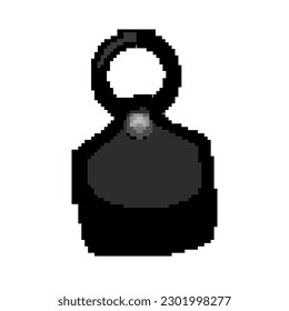 ring keychain key game pixel art retro vector. bit ring keychain key. old vintage illustration