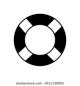Ring Life Buoy Icon Vector Illustration isolated on white.