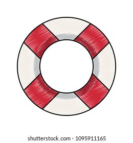 Ring lifesaver float scribble