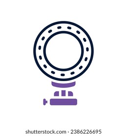 ring light dual tone icon. vector icon for your website, mobile, presentation, and logo design.