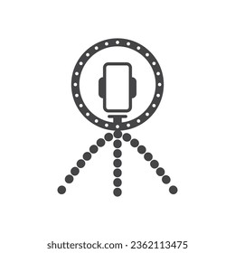 Diseño plano del icono del portaluces de anillo