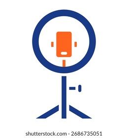 Ring Light Icon Fill Vector Illustration