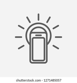 Ring light icon line symbol. Isolated vector illustration of  icon sign concept for your web site mobile app logo UI design.