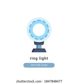 ring light icon vector illustration. ring light icon flat design.