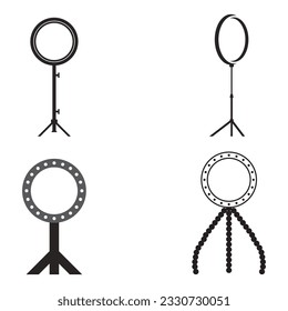 Ring light, led lamp icon vector illustration symbol design