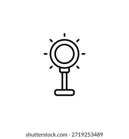 Icono De Contorno De Luz De Anillo Para Fotografía Y Videografía