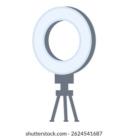 Ring light standing on a tripod, creating perfect lighting for beauty bloggers and photographers