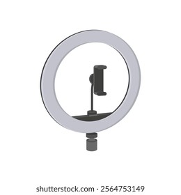 Ring Light Video Production Vector Illustration, Isolated