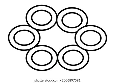 Ring line art minimalist design highlighting timeless and graceful ring