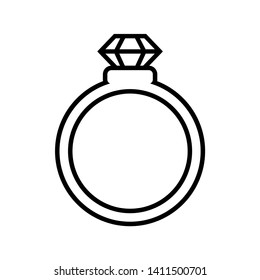 Ring line icon, logo isolated on white background