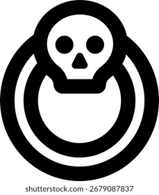 Diseño de icono de estilo de línea de anillo