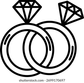 Diseño de icono de Vector de línea de anillo