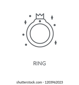 Ring linear icon. Ring concept stroke symbol design. Thin graphic elements vector illustration, outline pattern on a white background, eps 10.
