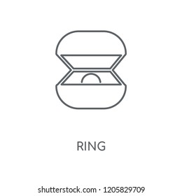 Ring linear icon. Ring concept stroke symbol design. Thin graphic elements vector illustration, outline pattern on a white background, eps 10.