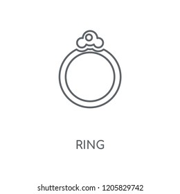 Ring linear icon. Ring concept stroke symbol design. Thin graphic elements vector illustration, outline pattern on a white background, eps 10.