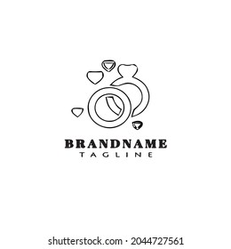 ring logo cartoon icon design template black modern isolated vector