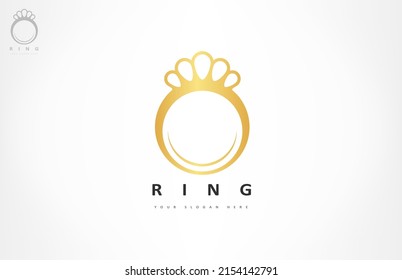 Ring logo vector. Jewelry design.
