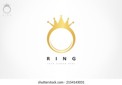 Vector del logotipo del anillo. Diseño de joyas.