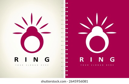 Ring logo vector. Jewelry design