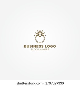 Ring logo vector. on white background.