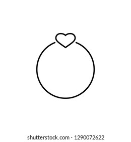 ring of love with heart  icon. Element of Valentine's Day icon for mobile concept and web apps. Detailed ring of love with heart  icon can be used for web and mobile
