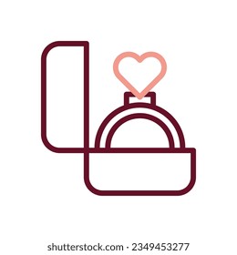 Ring love icon duocolor brown beige style valentine illustration vector element and symbol perfect.