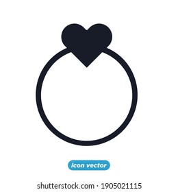 ring love icon . happy romantic, valentine's day symbol vector illustration