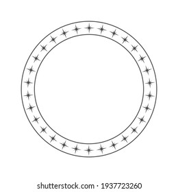ring is made of twinkling stars. Vector illustration for design. Flat style.

