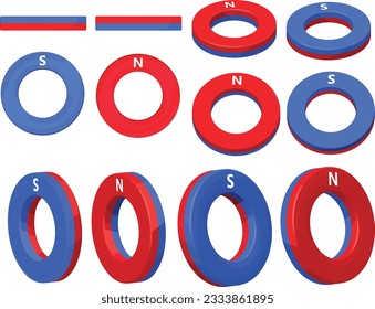 Imán de anillo: imán circular con un agujero, crea un campo magnético alrededor de la circunferencia. Se utiliza para detectar, sujetar y manipular objetos magnéticos.