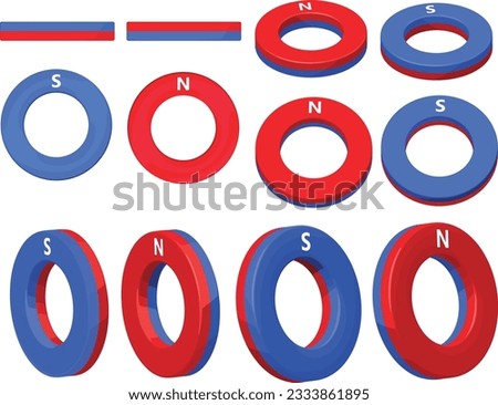 Ring magnet: circular magnet with a hole, creates magnetic field around circumference. Used for sensing, holding, and manipulating magnetic objects.
