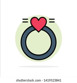 Ring, Marriage, Love, Wedding Abstract Circle Background Flat color Icon