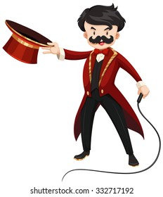 Ring Master With Whip Illustration