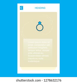 Ring mobile vertical banner design design. Vector