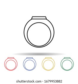 Ring multi color icon. Simple thin line, outline vector of jewelry icons for ui and ux, website or mobile application