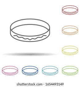 Ring in multi color style icon. Simple thin line, outline vector of woman accessories icons for ui and ux, website or mobile application