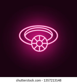 ring neon icon. Elements of jewelry set. Simple icon for websites, web design, mobile app, info graphics