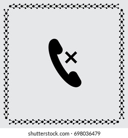 Ring off vector icon