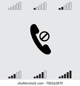 Ring off vector icon